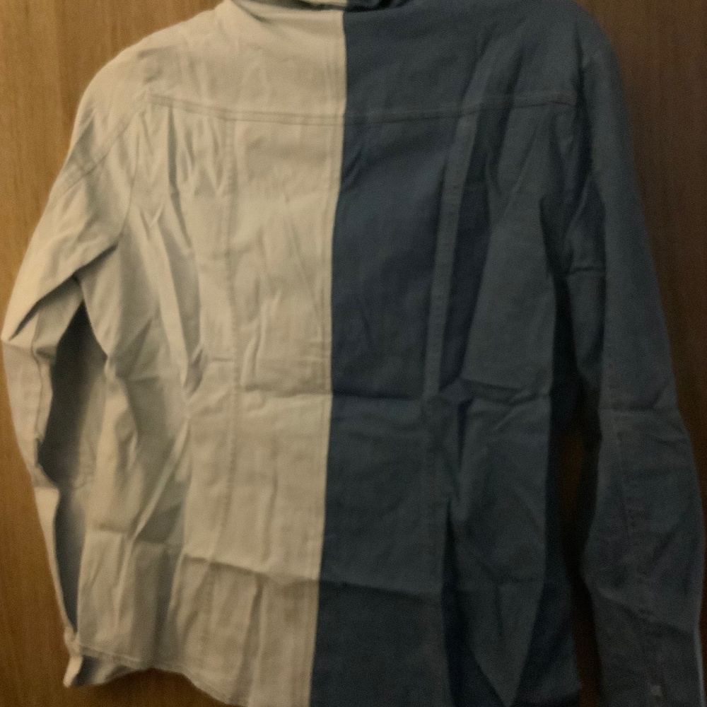 Two tone denim shirt